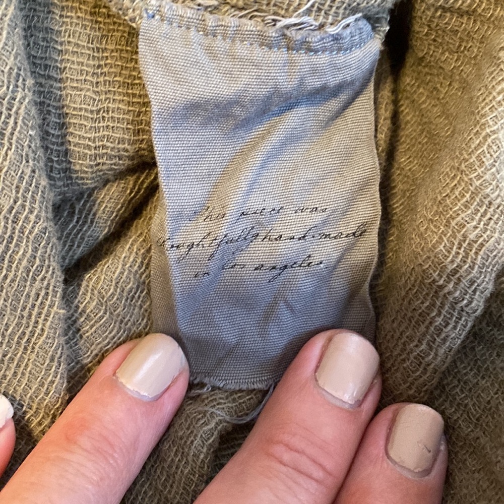 Raquel Allegra cotton gauze sleeveless Luna midi dress olive army green Medium - Picture 14 of 14